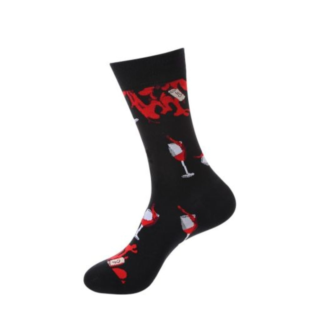 Chaussettes verres de vins
