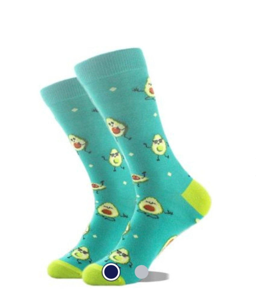 Chaussettes avocats bleus
