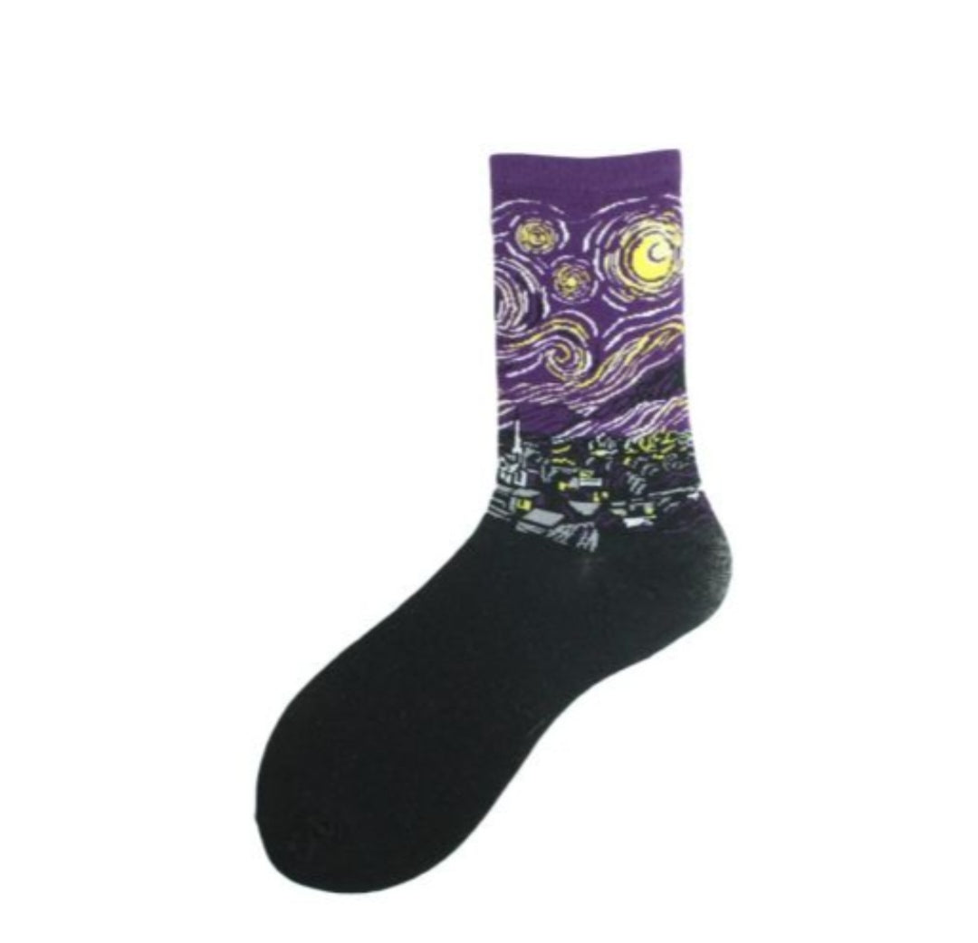 Chaussettes tableaux nuits étoilées