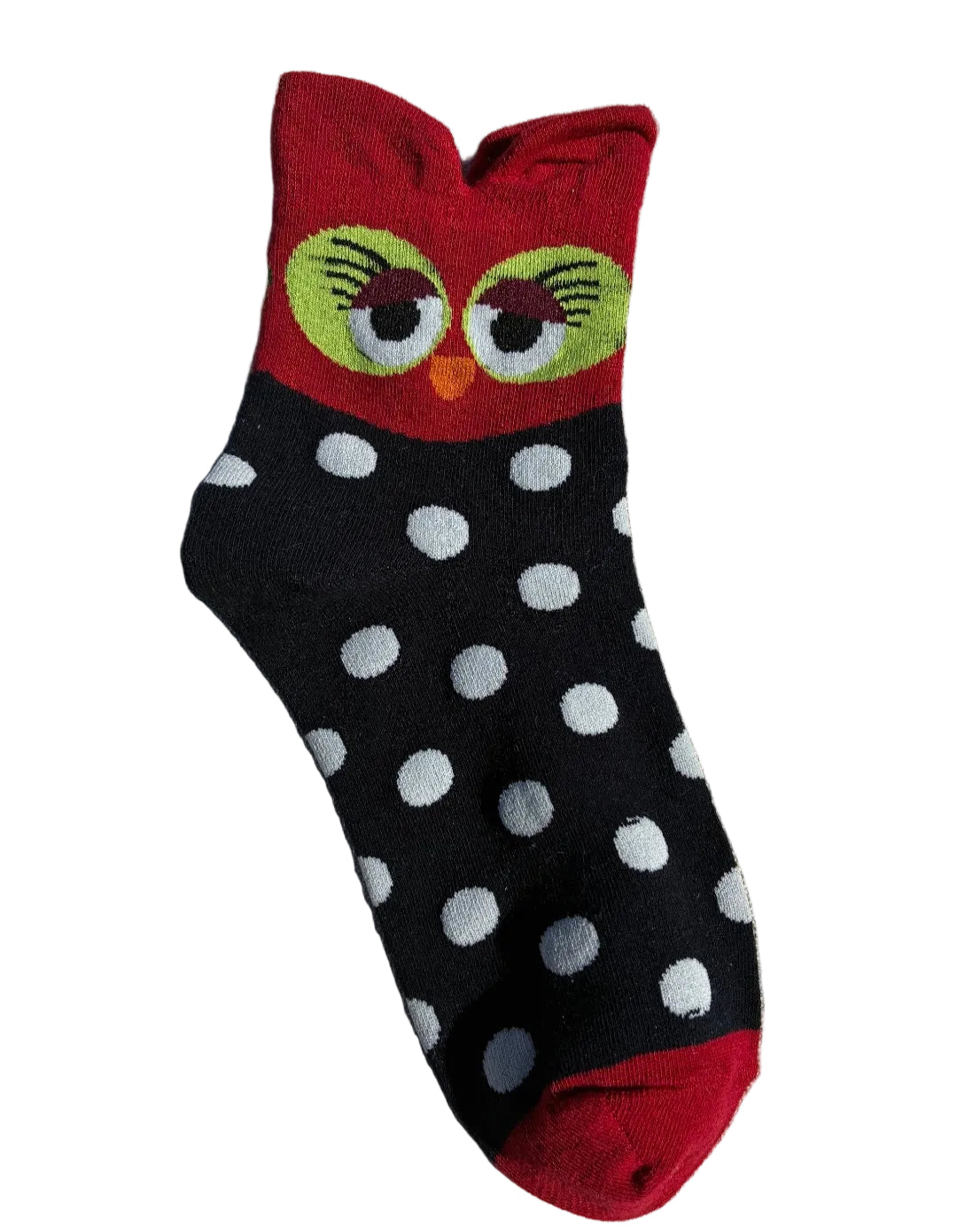 Chaussettes hiboux rouge