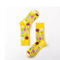 Chaussettes fleurs jaune