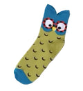 Chaussettes hiboux vert
