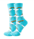 Chaussettes arcs-en-ciel  bleu
