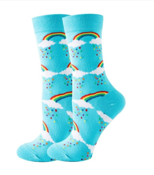 Chaussettes arcs-en-ciel  bleu