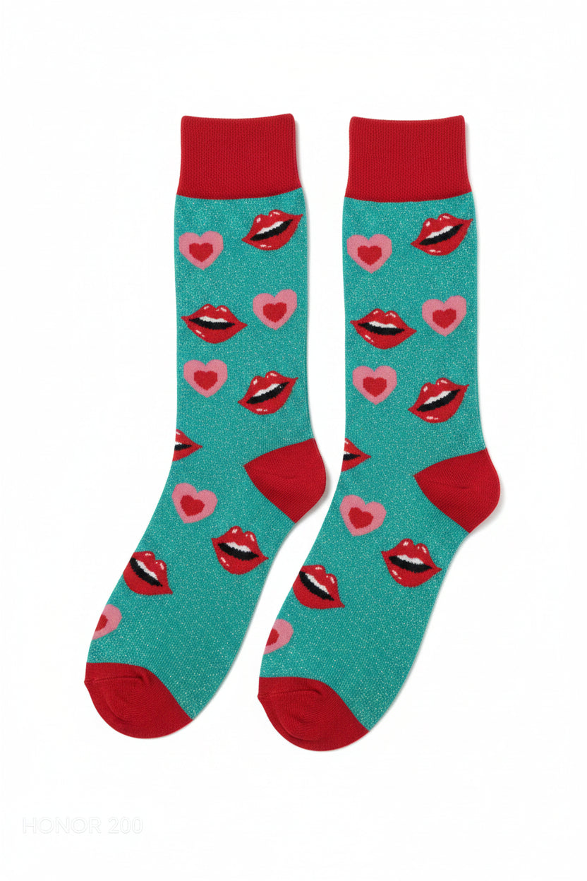 Chaussettes à paillettes BISOUS