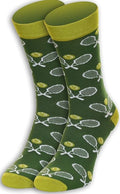Chaussettes raquettes de tennis vertes