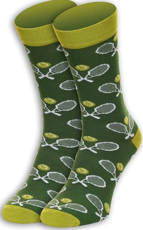 Chaussettes raquettes de tennis vertes
