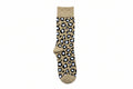 Chaussettes à paillettes LEOPARD BEIGE